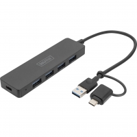 DIGITUS USB 3.0 Hub 4-Port+USB-C