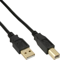 5m USB 2.0 Kabel, A an B, schwarz,