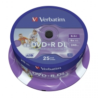 VERBATIM DVD+R 8x 25er Spindel