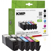 KMP Kompatible zu PGI-580PGBK XXL/CLI-581