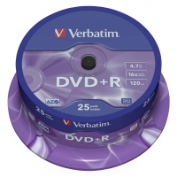 VERBATIM DVD+R 16x 25er Spindel