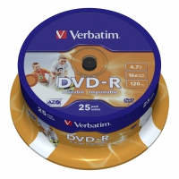 VERBATIM DVD-R 16X 25er PS Spindel