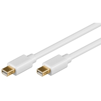 1m Mini DisplayPort-Kabel Stecker/ Stecker weiss goobay 1m Mini DisplayPort-Kabel Stecker/ Stecker weiss goobay