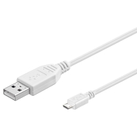 0,60m USB 2.0-Kabel TypA auf TypB micro goobay weiß 0,60m USB 2.0-Kabel TypA auf TypB micro goobay weiß