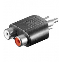 Audio Adapter Cinchstecker 2x RCA schwarz goobay Audio Adapter Cinchstecker 2x RCA schwarz goobay