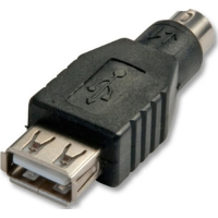 Lindy 70000 Kabeladapter USB PS/2 Schwarz
