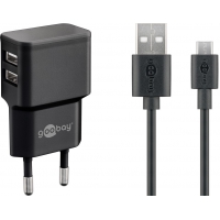 goobay 2,4 A USB 2.0-Netzteil Dual Set, goobay 2,4 A USB 2.0-Netzteil Dual Set,