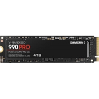 4.0 TB SSD Samsung 990 PRO, M.2/M-Key (PCIe 4.0 x4), lesen: 7450MB/s, schreiben: 6900MB/s SLC-Cached, TBW: 2.4PB 4.0 TB SSD Samsung 990 PRO, M.2/M-Key (PCIe 4.0 x4), lesen: 7450MB/s, schreiben: 6900MB/s SLC-Cached, TBW: 2.4PB