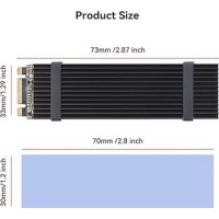 M.2 SSD Aluminium Kühlkörper, schwarz, ca. 70 x 22 x 3 mm M.2 SSD Aluminium Kühlkörper, schwarz, ca. 70 x 22 x 3 mm