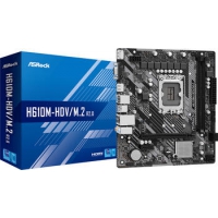 ASRock H610M-HDV/M.2 R2.0, µATX Mainboard, 2x DDR4, max. 64GB, 1x VGA, 1x HDMI 2.1, 1x Displayport 1.4 ASRock H610M-HDV/M.2 R2.0, µATX Mainboard, 2x DDR4, max. 64GB, 1x VGA, 1x HDMI 2.1, 1x Displayport 1.4
