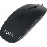 LogiLink Optical flat schwarz, USB Maus 