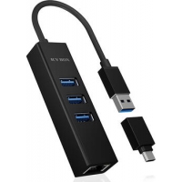 ICY Box USB 3.0 Typ-A/C Hub, 3-port