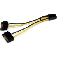 0,15m SATA auf PCIe 6-Pin Y-Adapter 
