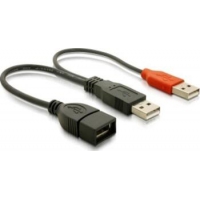 0.23m USB 2.0 Y-Kabel 1x Buchse