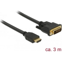 3m HDMI Type A zu DVI 24+1 Delock schwarz 