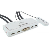 InLine KVM Switch,4-fach, DVI-D,USB,