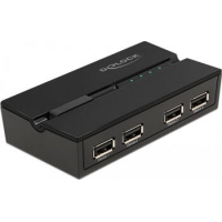 Delock USB 2.0 Switch für 4 PC an 4 Geräte 